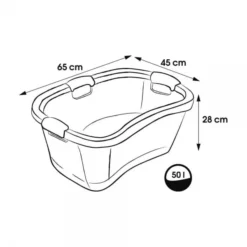 Keeeper Grande Bassine à Linge Design Et Ergonomique 50 Litres 9 Keeeper Grande Bassine à Linge Design Et Ergonomique 50 Litres -Outils De Stockage bassine a linge design et ergonomique 50 litres 4