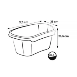 Keeeper Bassine à Linge Sale Ergonomique 30,5 Litres -Outils De Stockage bassine a linge sale ergonomique 305 litres 4