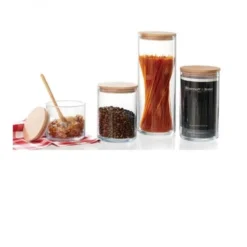 Lot De 3 Bocaux De Conservation En Verre 600 Ml