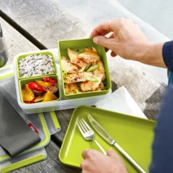 Emsa Boîte à Repas Lunch Box 3 Compartiments -Outils De Stockage boite a repas 3 compartiments lunchbox emsa 3