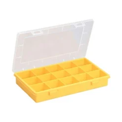 Boîte D'assortiment Jaune 15 Casiers EuroPlus Basic 29/15 Allit