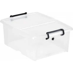 CEP Caisse Avec Couvercle Papillon Et Ouverture Façade 20 L -Outils De Stockage boite de rangement 20 l couvercle papillon transparent strata cep 3