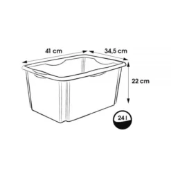 Bac De Rangement 24 Litres Transparent Emil Keeeper -Outils De Stockage boite de rangement 24 l transparente emil keeeper 3