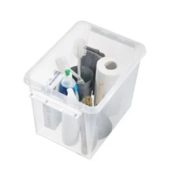 Boîte De Rangement Haute 25 Litres Avec Couvercle -Outils De Stockage boite de rangement 25 l avec couvercle classic 16 smartstore 3