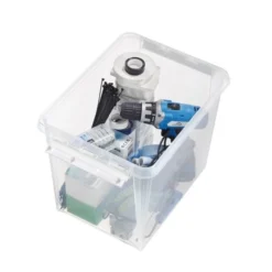 Boîte De Rangement Haute 25 Litres Avec Couvercle -Outils De Stockage boite de rangement 25 l avec couvercle classic 16 smartstore 4