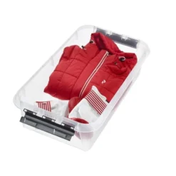 Boîte De Rangement à Roulettes 31 Litres -Outils De Stockage boite de rangement 31 l sous lit a roulettes classic smartstore 2