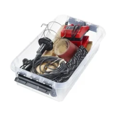 Boîte De Rangement à Roulettes 31 Litres -Outils De Stockage boite de rangement 31 l sous lit a roulettes classic smartstore 3