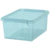 Boîte De Rangement Bleue Transparente 14 Litres