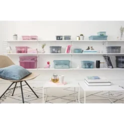 Boîte De Rangement Bleue Transparente 14 Litres -Outils De Stockage boite de rangement bleue 15 l colour smartstore 2