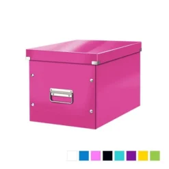 Leitz Cube De Rangement En Carton Avec Couvercle Grand Format L