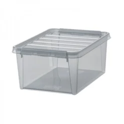 Boîte De Rangement Grise Transparente 14 Litres