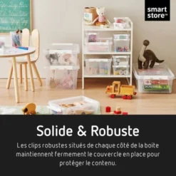 Boîte De Rangement Haute Transparente 14 Litres -Outils De Stockage boite de rangement haute transparente 14 l classic smartstore 5