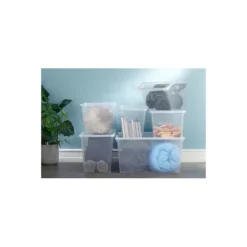 Boîte De Rangement Haute Transparente 31 Litres Basic Box -Outils De Stockage boite de rangement haute transparente 31 l basic box plast team 2
