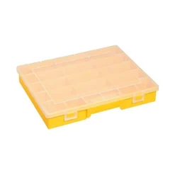 Boîte Jaune Avec 15 Casiers Fixes Basic 37/15 -Outils De Stockage boite de rangement jaune 15 compartiments basic allit 2