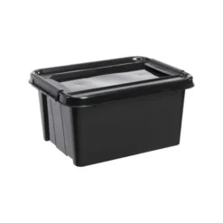 Caisse Noire Pour Garage En Plastique Recyclé 32 Litres -Outils De Stockage boite de rangement noire 32 l garage en plastique recycle probox plast team 2