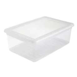 Keeeper Boîte De Rangement Plate Transparente Empilable 18 Litres