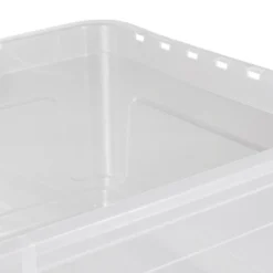 Keeeper Boîte De Rangement Plate Avec Aération 30 Litres Pour Chaussures Vêtements -Outils De Stockage boite de rangement plate 30 l chaussures vetements transparente bea keeeper 4