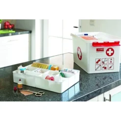 Petite Boîte De Rangement Premiers Secours 6 Litres -Outils De Stockage boite de rangement premiers secours 22 l helit 2