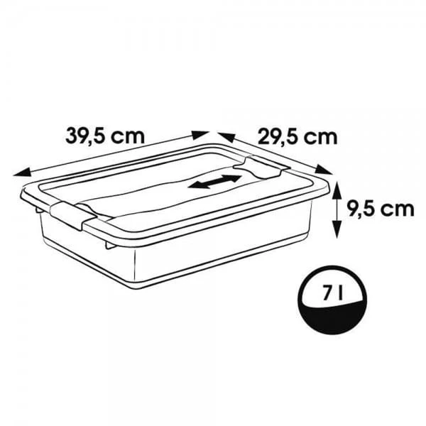 Keeeper Boîte De Rangement Plate 7 Litres 2 Keeeper Boîte De Rangement Plate 7 Litres – Image 2