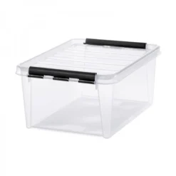 Boîte De Rangement Transparente 14 Litres Avec Couvercle