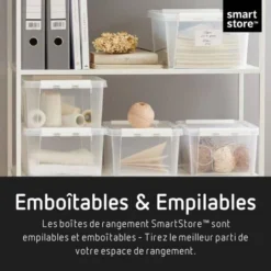 Boîte De Rangement Transparente 14 Litres Avec Couvercle -Outils De Stockage boite de rangement transparente 14 l avec couvercle 5