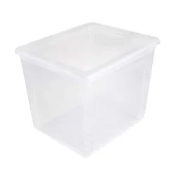 Keeeper Boîte De Rangement Transparente Avec Aération Pour Vêtements 30 Litres