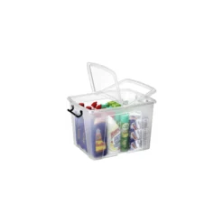 CEP Boîte De Rangement Transparente à Couvercle Clipsable 65 Litres
