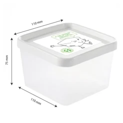 Boîte Hermétique 0,6 L + Couvercle Blanc - Lot De 12 -Outils De Stockage boite hermetique 06 l couvercle blanc lot de 12 2