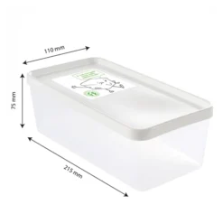 Boîte Hermétique 1,2 L + Couvercle Blanc - Lot De 12 -Outils De Stockage boite hermetique 12 l couvercle blanc lot de 12 2