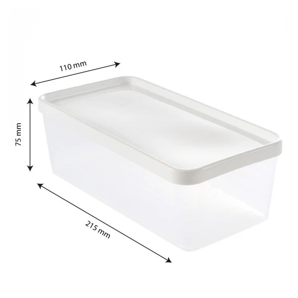 Boîte Hermétique 1,2 L + Couvercle - Transparent 2 Boîte Hermétique 1,2 L + Couvercle - Transparent – Image 2