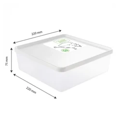 Boîte Hermétique 2,5 L + Couvercle Blanc - Lot De 6 -Outils De Stockage boite hermetique 25 l couvercle blanc lot de 6 2