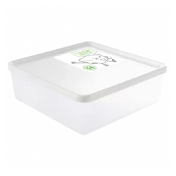 Boîte Hermétique 2,5 L + Couvercle Blanc - Lot De 6