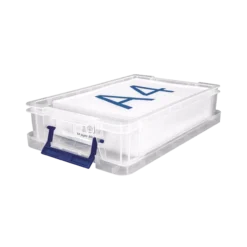 Fellowes Boîte En Plastique Solide Plate 5,5 Litres -Outils De Stockage boite plastique plate 2