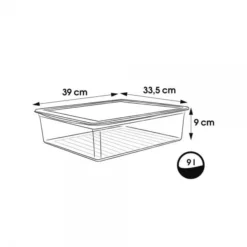 Keeeper Boîte Transparente Plate 9 Litres Anti Poussière 7 Keeeper Boîte Transparente Plate 9 Litres Anti Poussière -Outils De Stockage boite plate 9 litres transparente bea keeeper 2