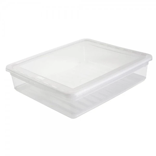 Keeeper Boîte Transparente Plate 9 Litres Anti Poussière 1 Keeeper Boîte Transparente Plate 9 Litres Anti Poussière