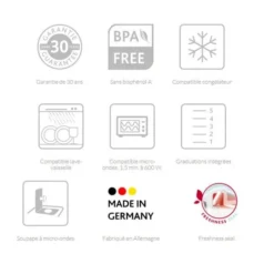 Boîte Rectangulaire Spéciale Micro-Ondes 1 Litre Emsa -Outils De Stockage boite rectangulaire speciale micro ondes 1 litre emsa 2