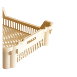 Outils De Stockage -Outils De Stockage caisse a viennoiseries ajouree empilable emboitable 610 x 500 x 155 mm 33 l beige 1