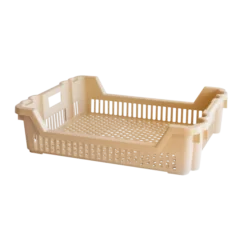 Caisse à Viennoiseries Ajourée Empilable Emboîtable 610 X 500 X 155 Mm - 33 L - Beige
