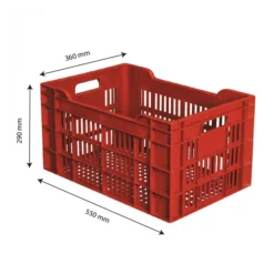 Caisse Ajourée 550 X 360 X 290 Mm 45 L - Brique 5 Caisse Ajourée 550 X 360 X 290 Mm 45 L - Brique -Outils De Stockage caisse ajouree 550 x 360 x 290 mm 45 l brique 2