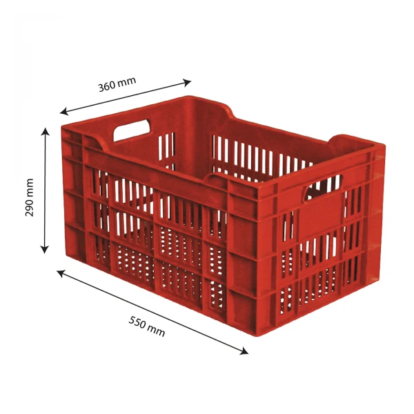 Caisse Ajourée 550 X 360 X 290 Mm 45 L - Brique 3 Caisse Ajourée 550 X 360 X 290 Mm 45 L - Brique – Image 3