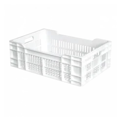 Caisse Ajourée 600 X 400 X 200 Mm 40 L - Blanc