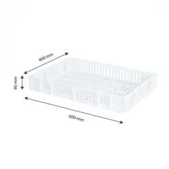 Caisse Ajourée 600 X 400 X 90 Mm 15 L - Blanc -Outils De Stockage caisse ajouree 600 x 400 x 90 mm 15 l blanc 2