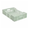 Caisse Ajourée Avec Poignées Empilable 600 X 400 25 L - Vert Amande