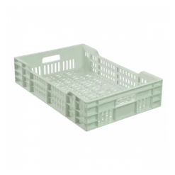 Caisse Ajourée Avec Poignées Empilable 600 X 400 25 L - Vert Amande