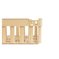 Caisse Ajourée Empilable Emboîtable 400 X 300 X 120 Mm - 13 L - Beige -Outils De Stockage caisse ajouree empilable emboitable 400 x 300 x 120 mm 13 l beige 2