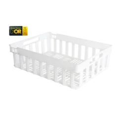 Caisse Ajourée Empilable Emboîtable 400 X 300 X 120 Mm - 13 L - Blanc