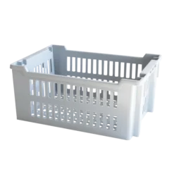 Caisse Ajourée Empilable Emboîtable 400 X 300 X 175 Mm - 14 L - Gris