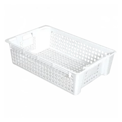 Caisse Ajourée Empilable Emboîtable 600 X 380 X 155 Mm 28 L - Blanc