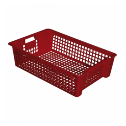 Caisse Ajourée Empilable Emboîtable 600 X 380 X 155 Mm 28 L - Brique