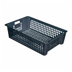 Caisse Ajourée Empilable Emboîtable 600 X 380 X 155 Mm 28 L - Gris